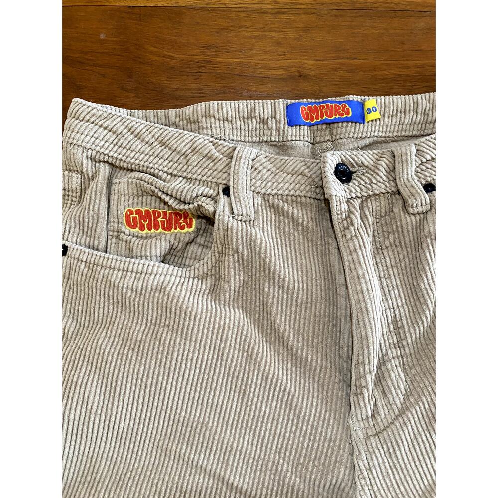 Khaki Tan Empyre Loose Fit Straight Leg Corduroy Pants | Skater - (Men's 30) - Picture 8 of 9